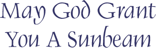 May God Grant You A Sunbeam calligraphy art